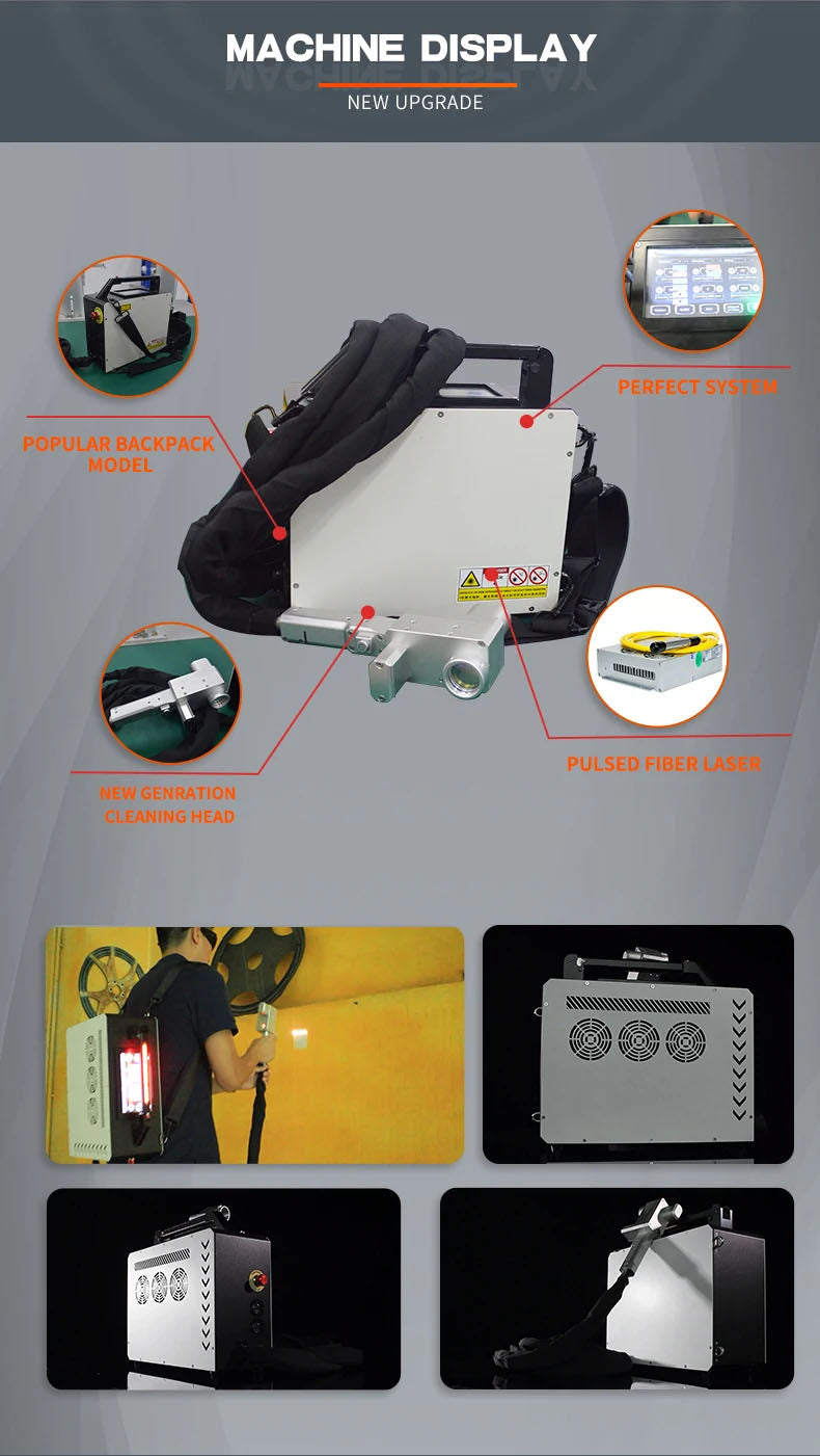 100 Watt Backpack Pulse Laser Cleaning Machine (other types available)